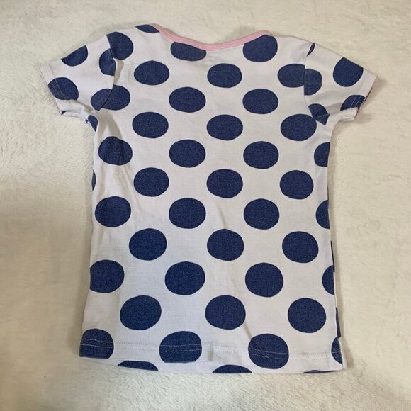 5/$25 Carter's white blue polka dot cotton short sleeve pants pajamas jammies pj - Picture 5 of 8